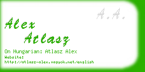 alex atlasz business card